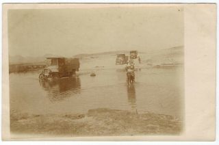 Rphc,  German Trucks Crossing Small River,  Turkey,  1916,  During Mesopotamian Campaign