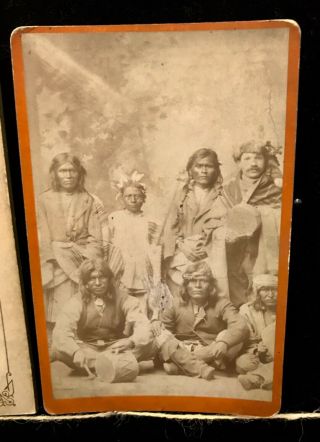Cabinet Photo Of Pueblo Indian War Dancers Las Vegas Mexico W Fur Trader