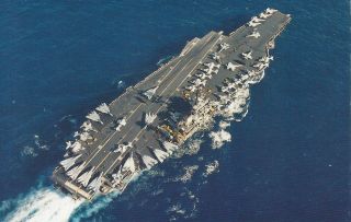 Uss America Cv - 66 Aircraft Carrier Ship Navy Military 1970s Postcard