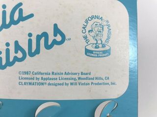 1987 80’s California Raisins Store Advertising Display With Vintage Keychains 6
