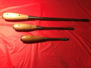 3 Vintage Irwin (us Of A) " Perfect Handle " Machinists 