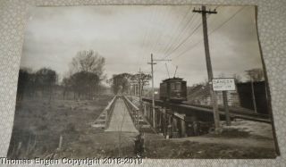 Antique Ames Iowa Rppc Real Photo Postcard Streetcar Trolley Electric Railway