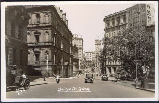 Bridge Street,  Sydney,  Nsw.  Vintage Real Photo Postcard.  Post