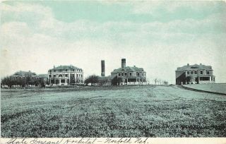 C1907 Postcard State Insane Hospital Norfolk Ne Asylum Madison County Unposted