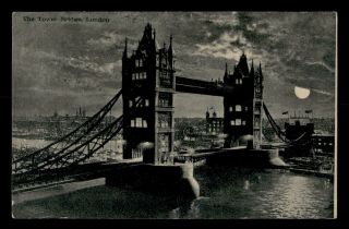 Dr Who 1904 Gb Tower Bridge London Postcard C109738