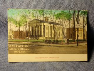 Vintage Postcard The Old Court House,  Lincoln,  Ill.