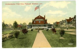 Flatbush Brooklyn Nyc Ny - Knickerbocker Field Club - Postcard