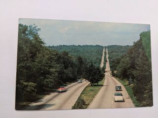 Postcard Merritt Parkway Connecticut Vintage Cars R - 1