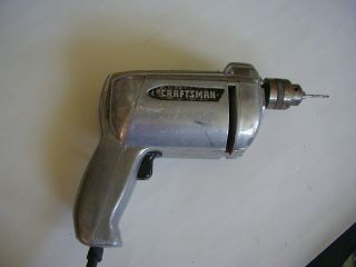Vintage Craftsman 1/4 Electric Drill Industrial Rated All Aluminum Retro