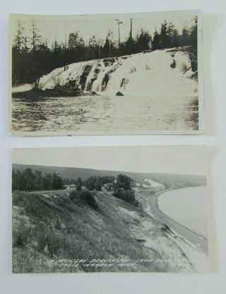 Ontonagon Michigan Postcards Real Photo Copper Mine Ojibway Indian Eagle Harbor 5