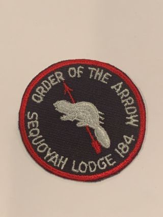 Oa Lodge 184 Sequoyah 184r2 Rare Round Patch