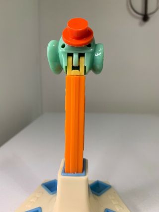 Vintage Dumbo Teal Head Orange Stem Pez Dispenser No Feet 5