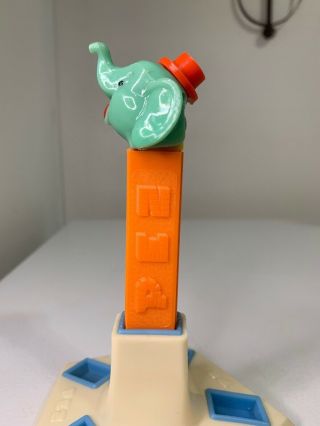 Vintage Dumbo Teal Head Orange Stem Pez Dispenser No Feet 6
