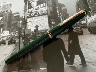 Vintage Late 1950s/60s Green Montblanc No.  24 Pif Fountain Pen