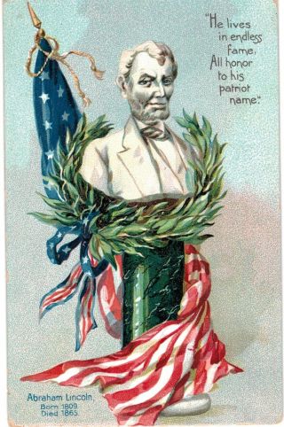 Decoration Memorial Day Tuck 107 Civil War Lincoln Endless Fame 1910 Patriotic