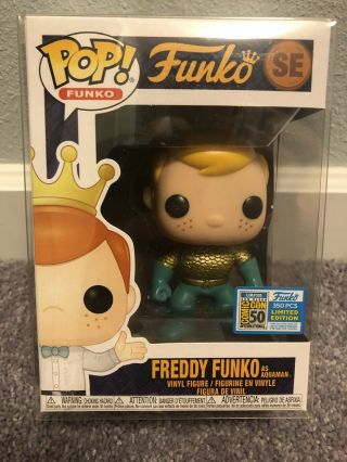 2019 Sdcc Funko Fundays Freddy Funko As Aquaman Pop Limited Edition 350 Le