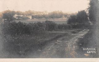 Durham,  Ct,  Town,  Road & Landscape Overview,  Real Photo Pc C 1910 - 20