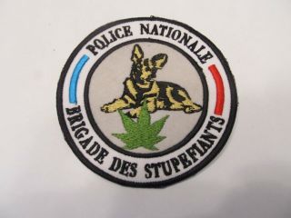 France National Police Narcotics K - 9 Unit Patch Old Style