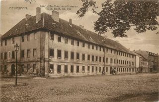 Neuruppin Postcard Landwehr Zeughaus Kaserne Infantry Regt 24 Brandenburg