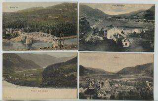 4 1910 Era Norway Postcards Tretten Gudbrandsdalen Vaalebro Hallingdal