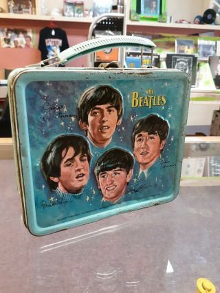 1965 Beatles Lunch Box - - Blue - In