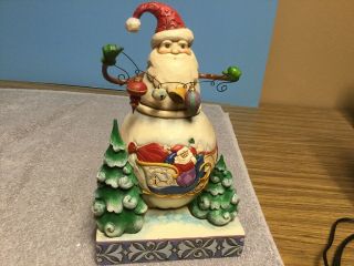 Jim Shore Heartwood Creek " Frosty Santa " Snowman Santa Figurine 4010625