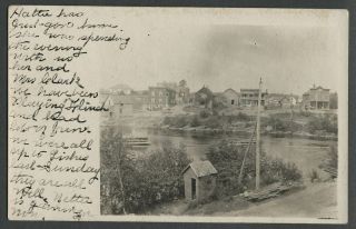 Hermon? St.  Lawrence Co.  Ny: C.  1908 Rppc Postcard Unknown Waterfront Town Nearby