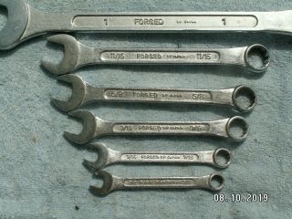 VINTAGE SEARS 6 PC FORGED COMBO WRENCHES JAPAN 4