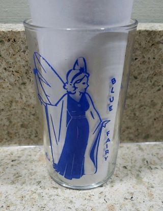 Vintage W.  D.  P.  Pinocchio Blue Fairy Disney Promo Collectors Glass