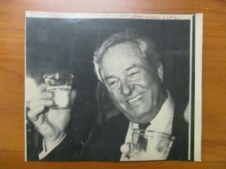 Ap Wire Press Photo - Jean Marie Le Pen Smiling Big & Drinking