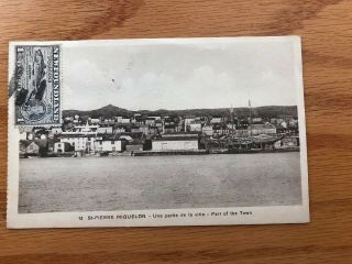 1937 St Pierre Miquelon Real Photo Newfoundland Postcard Great Note On Back