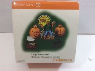 Department 56 Halloween Series Village Accessories Set Of 5 53246