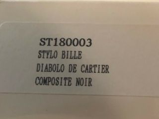 CARTIER Ballpoint Pen Black Composite Stylo Bille ST180003 Diabolo de Cartier 9