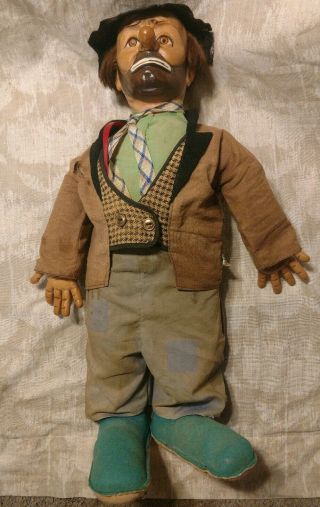 VINTAGE EMMETT KELLY ' S WILLIE THE CLOWN DOLL BABY BARRY TOY NYC 21 