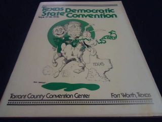 1976 Texas Democratic Convention Program Fort Worth