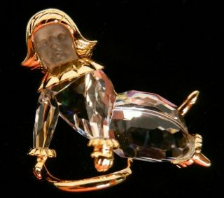 Swarovski Crystal Memories Moon Child Brooch Gold Plated