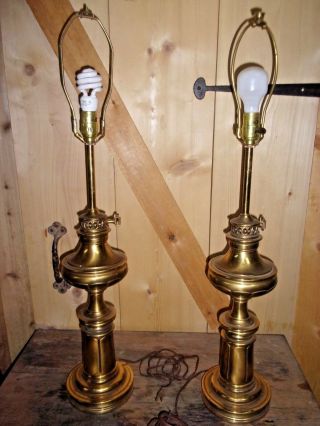 Vintage Stiffel Brass Table Lamp Heavy