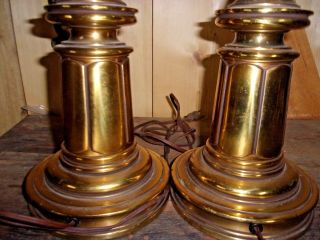 Vintage Stiffel brass table lamp heavy 5