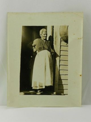 Vintage Photograph African American Farmer Former Slave Older Woman Porch