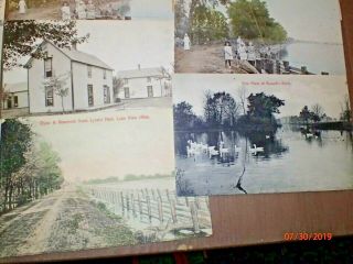 25 1907 - 10 Lake View Ohio Indian Lake Stubbs Landing Some Real Photo Postcards 5
