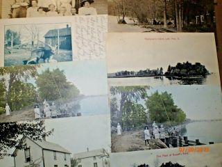 25 1907 - 10 Lake View Ohio Indian Lake Stubbs Landing Some Real Photo Postcards 6