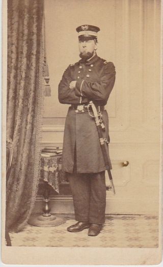 Civil War Cdv Navy Officer I.  D.  J.  M.  Forsyth