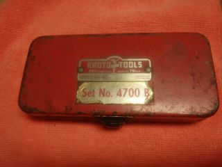 Vintage Proto Tools Tool Box For 1/4 Inch Drive Socket Set 4700 B