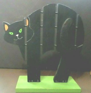 Vintage Halloween Black Cat - Wooden - Stand Up - Midwest Cannon Falls