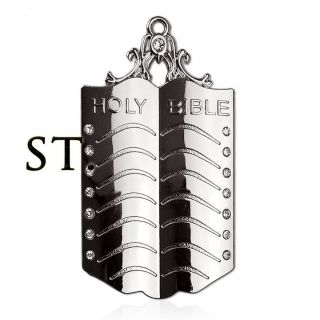 Freemasonry Officers Collar Jewel Masonic Chaplain Cleric Silver Bible Pendant