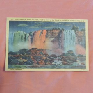 Vintage Postcard American Falls,  Bridal Veil Falls,  Niagara Falls,  N.  Y.