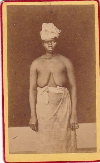 Carte De Visite Cdv Vintage West Africa Ethnographic Study