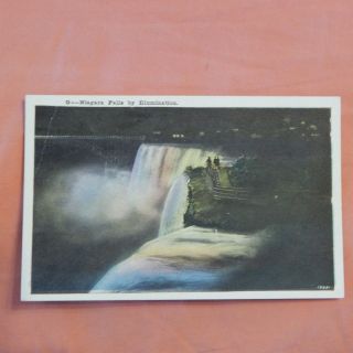 Vintage Postcard Niagara Falls By Illumination,  Niagara Falls,  N.  Y.