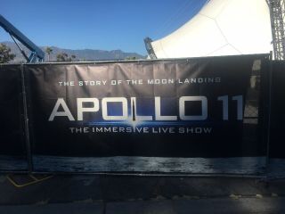 APOLLO 11 Moon Landing Banner From Rose Bowl Exhibition In Pasadena,  Ca NASA 3