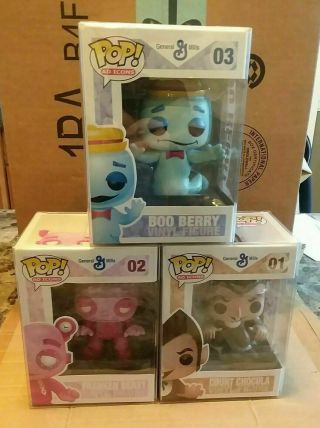 Funko Pop Ad Icons Count Chocula 01,  Frankenberry 02,  Boo Berry 03 Set
